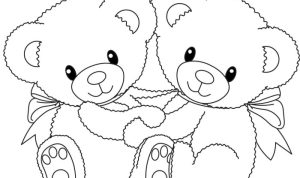 Bear coloring book page