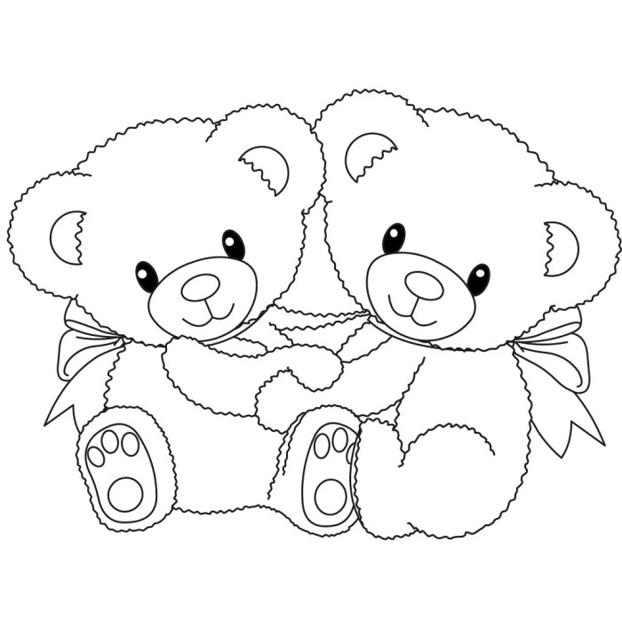 Bear coloring book page